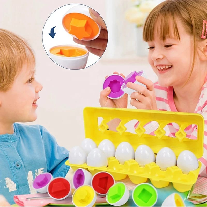 Juego de encaje huevos educativos